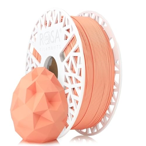 ROSA 3D PLA Pastel Filament 1.75 mm für 3D Drucker | Druckmaterialien Bioabbaubar Leicht Matt PLA 3D Drucker Filament | Filament 3D Printing Materials | Pfirsich Spule 1 kg von ROSA 3D FILAMENTS
