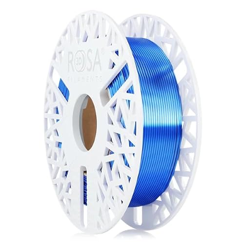 ROSA 3D PLA Silk Filament 1.75 mm für 3D Drucker | Druckmaterialien Leicht Glänzend Bioabbaubar PLA 3D Drucker Filament | 3D Printing Materials | Blau Spule 0,5 kg ROSA 3D PLA Silk Filament 1.75 mm für 3D Drucker | Druckmaterialien Leicht Glänzend Bioabbaubar PLA 3D Drucker Filament | 3D Printing Materials | Blau Spule 0,5 kg von ROSA 3D FILAMENTS