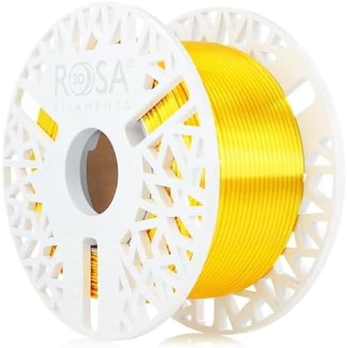ROSA 3D PLA Silk Filament 1.75 mm für 3D Drucker | Druckmaterialien Leicht Glänzend Bioabbaubar PLA 3D Drucker Filament | 3D Printing Materials | Gelb Spule 0,5 kg ROSA 3D PLA Silk Filament 1.75 mm für 3D Drucker | Druckmaterialien Leicht Glänzend Bioabbaubar PLA 3D Drucker Filament | 3D Printing Materials | Gelb Spule 0,5 kg von ROSA 3D FILAMENTS