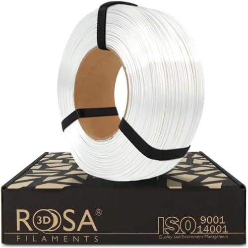 ROSA 3D PLA Silk Filament 1.75 mm für 3D Drucker | Druckmaterialien Leicht Glänzend Bioabbaubar PLA 3D Drucker Filament | 3D Printing Materials | Weiß Refill 1 kg ROSA 3D PLA Silk Filament 1.75 mm für 3D Drucker | Druckmaterialien Leicht Glänzend Bioabbaubar PLA 3D Drucker Filament | 3D Printing Materials | Weiß Refill 1 kg von ROSA 3D FILAMENTS
