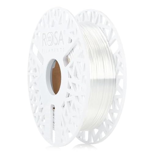 ROSA 3D PLA Silk Filament 1.75 mm für 3D Drucker | Druckmaterialien Leicht Glänzend Bioabbaubar PLA 3D Drucker Filament | Filament 3D Printing Materials | Weiß Spule 0,5 kg von ROSA 3D FILAMENTS