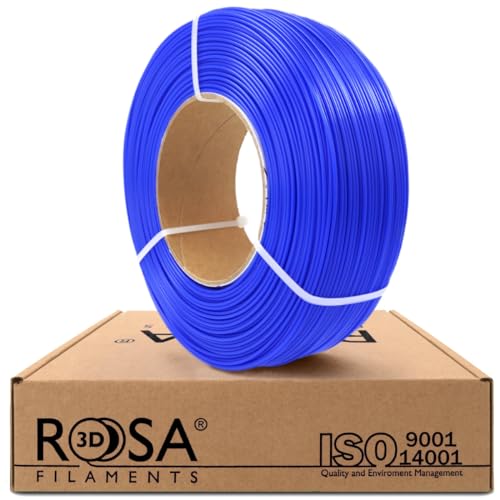 ROSA 3D PLA Starter Filament 1.75 mm für 3D Drucker | Druckmaterialien Leicht Glänzend Bioabbaubar PLA 3D Drucker Filament | Filament 3D Printing Materials | Dunkelblau Refill 1 kg von ROSA 3D FILAMENTS