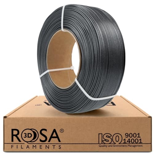 ROSA 3D PLA Starter Filament 1.75 mm für 3D Drucker | Druckmaterialien Leicht Glänzend Bioabbaubar PLA 3D Drucker Filament | Filament 3D Printing Materials | Glittergraphit Refill 1 kg von ROSA 3D FILAMENTS