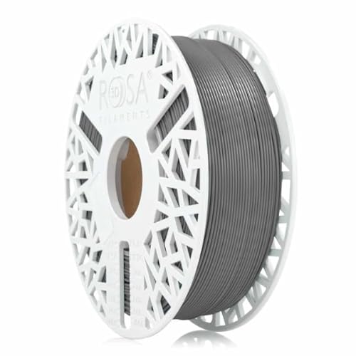 ROSA 3D PLA Starter Filament 1.75 mm für 3D Drucker | Druckmaterialien Leicht Glänzend Bioabbaubar PLA 3D Drucker Filament | Filament 3D Printing Materials | Grau Spule 1 kg von ROSA 3D FILAMENTS