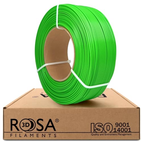 ROSA 3D PLA Starter Filament 1.75 mm für 3D Drucker | Druckmaterialien Leicht Glänzend Bioabbaubar PLA 3D Drucker Filament | 3D Printing Materials | Grün Refill 1 kg von ROSA 3D FILAMENTS