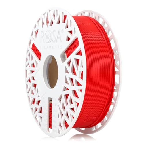 ROSA 3D PLA Starter Filament 1.75 mm für 3D Drucker | Druckmaterialien Leicht Glänzend Bioabbaubar PLA 3D Drucker Filament | Filament 3D Printing Materials | Rot Spule 1 kg von ROSA 3D FILAMENTS
