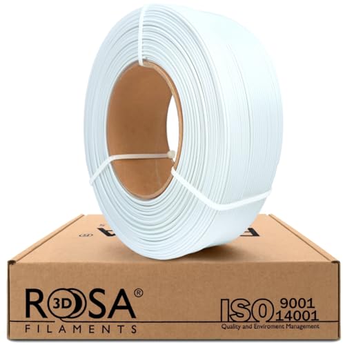 ROSA 3D PLA Starter Filament 1.75 mm für 3D Drucker | Druckmaterialien Leicht Glänzend Bioabbaubar PLA 3D Drucker Filament | Filament 3D Printing Materials | Winterweiß Refill 1 kg von ROSA 3D FILAMENTS