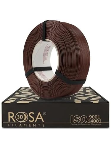ROSA PLA CF Filament 1.75 mm für 3D Drucker - PLA Filament mit Carbon Fiber - Grün mit Matt Finish - 3D Printing Materials für Dekorobjekte - Refill 1 kg Gebrannter Ziegel von ROSA 3D FILAMENTS