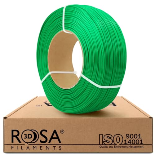 ROSA 3D PLA Starter Filament 1.75 mm für 3D Drucker | Druckmaterialien Leicht Glänzend Bioabbaubar PLA 3D Drucker Filament | 3D Printing Materials | Saftiggrün Refill 1 kg von ROSA 3D FILAMENTS