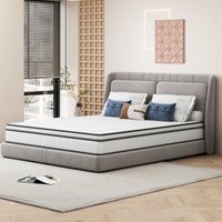 Matratze 90 x 200 cm, Federkernmatratze, 7-Zonen-Federkernmatratze, Höhe 25 cm, Tonnen-Taschenfederkernmatratze, mittelfest Matratze 90 x 200 cm, Federkernmatratze, 7-Zonen-Federkernmatratze, Höhe 25 cm, Tonnen-Taschenfederkernmatratze, mittelfest von ROSAHQNDA