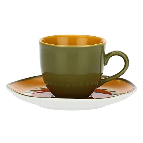 Rose & TULIPANI - Set mit 6 Kaffeetassen und Untertasse Verde Cottage von ROSE & TULIPANI MILANO