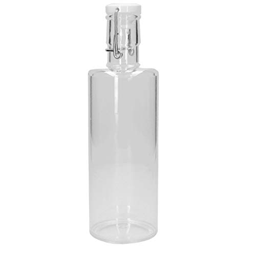 Rose & Tulipani - Clear Flasche mit 1 Liter, Küche - Acryl - 1000 CC; Ø 8,5; H 28 cm von ROSE & TULIPANI MILANO