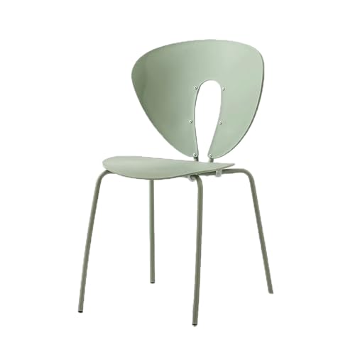 4 Stück Esszimmerstühle Metallrahmen Rückenlehne Küchenstuhl rutschfeste Matte Wohnzimmerstuhl for Küche Restaurant Bar Balkon(Groen) von ROSEEONNE