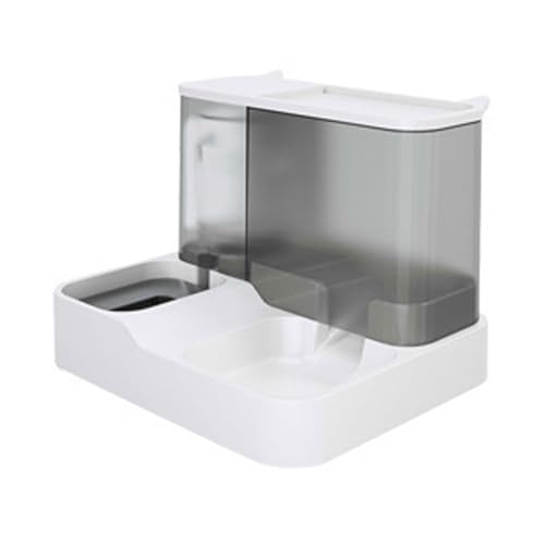 Futterautomat Automatischer Futterspender Compatible with Haustiere, integriertes Trinkwasser- und Futtergerät, Compatible with Katzen und Hunde Haustier futterautomat(Grey) von ROSEEONNE