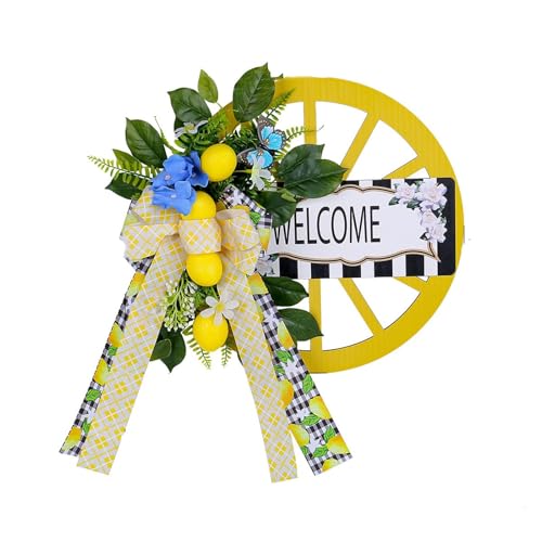 Hanging Roulette Wheel Wreath Artificial Wooden Reusable Garland for Wall Front Door Decoration and Christmas Party Decor(Medium) von ROSEEONNE