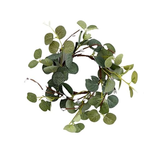 ROSEEONNE 2 stücke Kerze Kranz mit Künstliche Beeren Schneebedeckten Kiefer Nadeln Weihnachten Ornamente Weihnachten Hochzeit Tisch Dinner-Party Dekoration(B) von ROSEEONNE