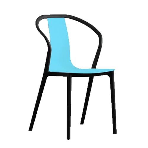 ROSEEONNE Einfache Kunststoffstühle, stapelbare Esszimmerstühle, nordischer Stil, Küchenstühle for Esszimmer, Wohnzimmer, Balkon(Bleu) von ROSEEONNE