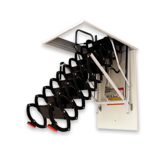 ROSEEONNE Electric Loft Telescopic Ladder Decke Loft Leiter unsichtbar verdickte Faltleiter Vollautomatisch Klappstift Home -Gebrauch von ROSEEONNE