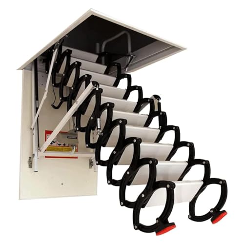 ROSEEONNE Electric Loft Telescopic Ladder Decke Loft Leiter unsichtbar verdickte Faltleiter Vollautomatisch Klappstift Home -Gebrauch von ROSEEONNE