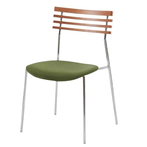 ROSEEONNE Esszimmerstuhl, Küchenstuhl mit Eisenrückenlehne, Kreativer, Einfacher Freizeitstuhl, Schwammkissen for Wohnzimmer, Esszimmer Und Schlafzimmer(Groen) von ROSEEONNE
