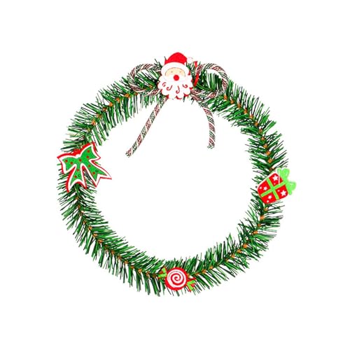 ROSEEONNE Grüner Weihnachtskranz aus PVC mit Weihnachtsmannfigur, kompakte Weihnachtsdekoration for Tür, Wand, Fenster, drinnen und draußen, Festliche Party ROSEEONNE Grüner Weihnachtskranz aus PVC mit Weihnachtsmannfigur, kompakte Weihnachtsdekoration for Tür, Wand, Fenster, drinnen und draußen, Festliche Party von ROSEEONNE