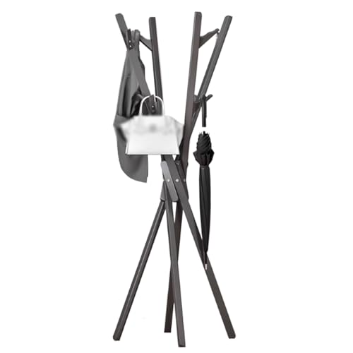 ROSEEONNE Kleiderständer Faltbarer Garderobenständer, platzsparender Kleiderständer, bodenstehender Kleiderbügelständer mit Haken for den Eingangsbereich im Schlafzimmer, Flur Kleiderhaken(Grey) von ROSEEONNE