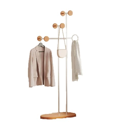 ROSEEONNE Kleiderständer Hochleistungs-Kleiderständer aus Metall, stehender Kleiderständer for Aufhängen von Kleidung, Regale aus Edelstahl, Hander-Ständer Kleiderhaken(Cherry) von ROSEEONNE