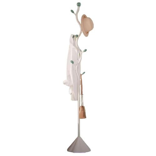 ROSEEONNE Kleiderständer Kleiderständer mit Blumenmuster, Kleiderständerbaum mit 7 Haken for Hüte, Kleidung, Taschen, verwendet im Wohnzimmer, Schlafzimmer, Büro Kleiderhaken von ROSEEONNE
