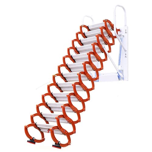 ROSEEONNE Manuelle Teleskopleiter Titanium-Magnesium-Legierung Loft Ladder mit Handläufen unsichtbare Klappleiter für Innen- und Außenbereiche ROSEEONNE Manuelle Teleskopleiter Titanium-Magnesium-Legierung Loft Ladder mit Handläufen unsichtbare Klappleiter für Innen- und Außenbereiche von ROSEEONNE