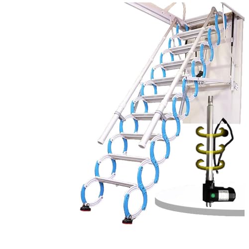 ROSEEONNE Teleskope Loft Ladder Semi-Automatische Wandmontagefaltleiter mit Handläufen für Heim- und kommerzielle Nutzung ROSEEONNE Teleskope Loft Ladder Semi-Automatische Wandmontagefaltleiter mit Handläufen für Heim- und kommerzielle Nutzung von ROSEEONNE
