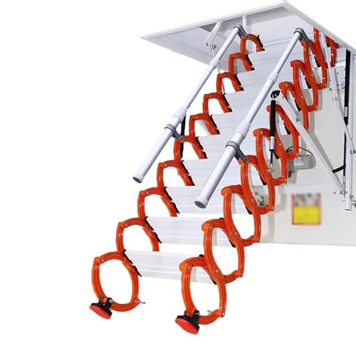 ROSEEONNE Teleskope Loft Ladder Semi-Automatische Wandmontagefaltleiter mit Handläufen für Heim- und kommerzielle Nutzung ROSEEONNE Teleskope Loft Ladder Semi-Automatische Wandmontagefaltleiter mit Handläufen für Heim- und kommerzielle Nutzung von ROSEEONNE