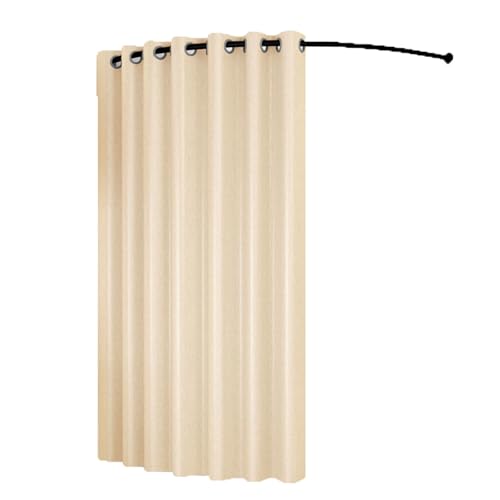 ROSEEONNE umkleidekabine mobil C-förmige Stange Einfache Umkleidekabine Tragbare Temporäre Mobile Umkleidekabine Geeignet Compatible with Bekleidungsgeschäfte Büros umkleidekabine(Beige,100cm) von ROSEEONNE