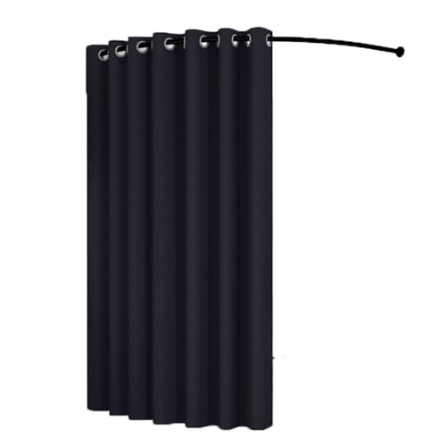 ROSEEONNE umkleidekabine mobil C-förmige Stange Einfache Umkleidekabine Tragbare Temporäre Mobile Umkleidekabine Geeignet Compatible with Bekleidungsgeschäfte Büros umkleidekabine(Black B,90cm) von ROSEEONNE