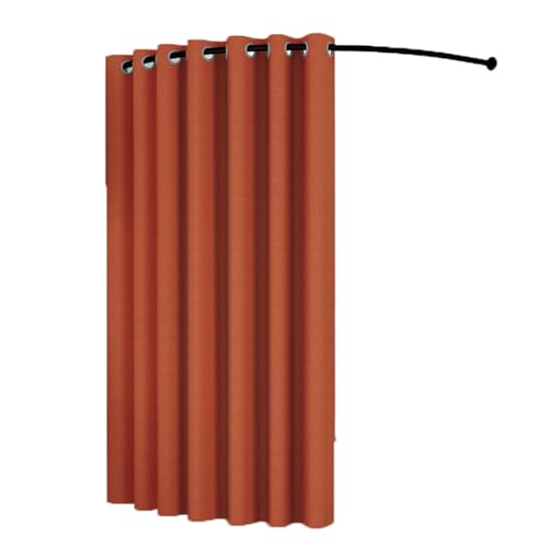 ROSEEONNE umkleidekabine mobil C-förmige Stange Einfache Umkleidekabine Tragbare Temporäre Mobile Umkleidekabine Geeignet Compatible with Bekleidungsgeschäfte Büros umkleidekabine(Orange,120cm) von ROSEEONNE