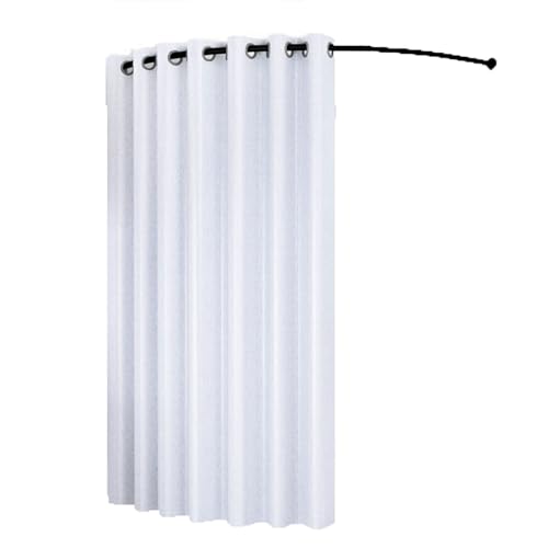 ROSEEONNE umkleidekabine mobil C-förmige Stange Einfache Umkleidekabine Tragbare Temporäre Mobile Umkleidekabine Geeignet Compatible with Bekleidungsgeschäfte Büros umkleidekabine(White A,100cm) von ROSEEONNE