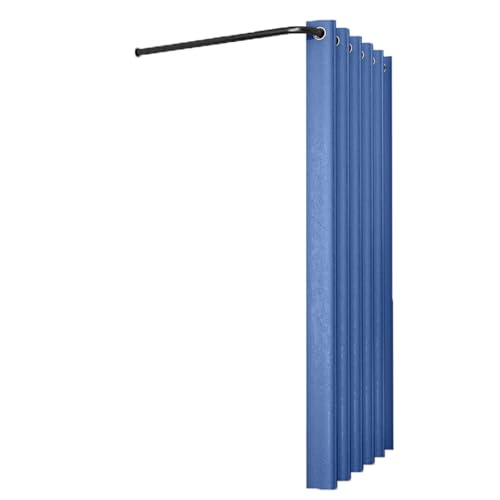 ROSEEONNE umkleidekabine mobil L-förmige Stangen-Umkleidekabine temporäre Private Umkleidekabine Bekleidungsgeschäft Wandtrennvorhang Compatible with Einkaufen umkleidekabine(Blue A,120cm) von ROSEEONNE