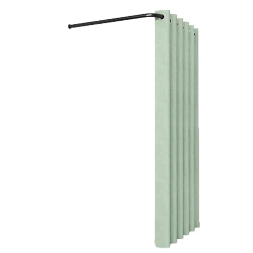ROSEEONNE umkleidekabine mobil L-förmige Stangen-Umkleidekabine temporäre Private Umkleidekabine Bekleidungsgeschäft Wandtrennvorhang Compatible with Einkaufen umkleidekabine(Cyan,120cm) von ROSEEONNE