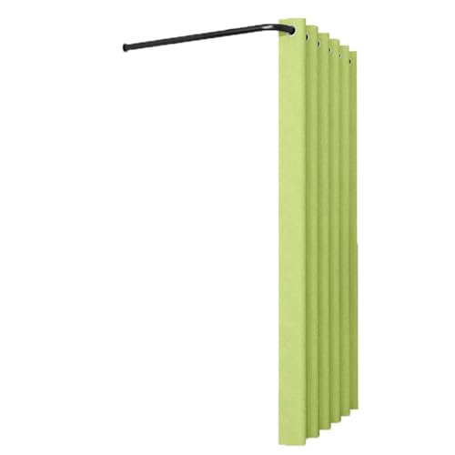 ROSEEONNE umkleidekabine mobil L-förmige Stangen-Umkleidekabine temporäre Private Umkleidekabine Bekleidungsgeschäft Wandtrennvorhang Compatible with Einkaufen umkleidekabine(Fruit Green,120cm) von ROSEEONNE