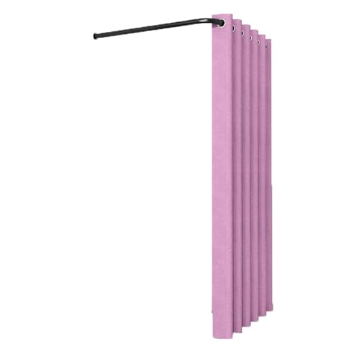 ROSEEONNE umkleidekabine mobil L-förmige Stangen-Umkleidekabine temporäre Private Umkleidekabine Bekleidungsgeschäft Wandtrennvorhang Compatible with Einkaufen umkleidekabine(Light Purple,90cm) von ROSEEONNE