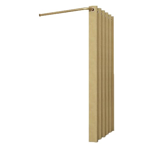 ROSEEONNE umkleidekabine mobil L-förmige Stangen-Umkleidekabine temporäre einfache Umkleidekabine Sichtschutz Compatible with Bekleidungsgeschäfte Einkaufszentren umkleidekabine(Light Brown,100cm) von ROSEEONNE