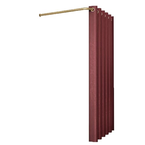 ROSEEONNE umkleidekabine mobil L-förmige Stangen-Umkleidekabine temporäre einfache Umkleidekabine Sichtschutz Compatible with Bekleidungsgeschäfte Einkaufszentren umkleidekabine(Wine Red,120cm) von ROSEEONNE