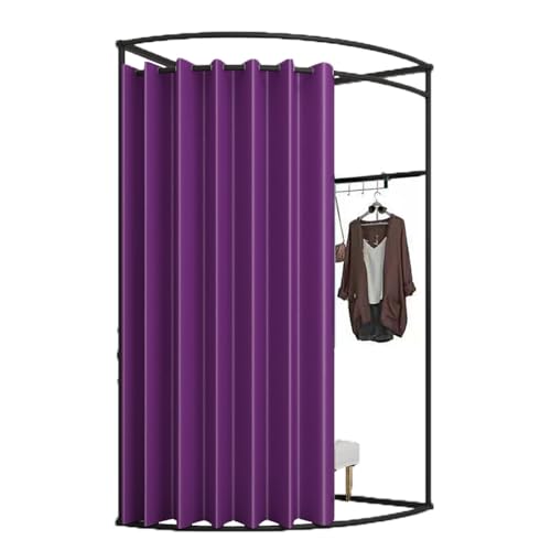 ROSEEONNE umkleidekabine mobil Mobile Bodenumkleidekabine, Eisen-Eckumkleidekabinen-Trennwand, Umkleidekabinen-Sichtschutz, einfach zu montieren, Compatible with Einkaufen umkleidekabine(Purple,S) von ROSEEONNE