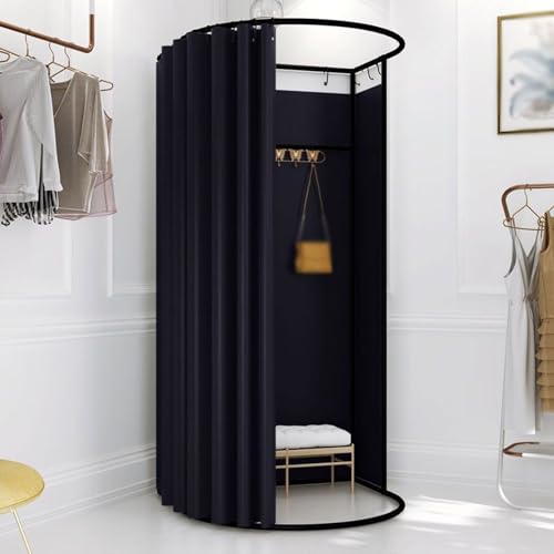 ROSEEONNE umkleidekabine mobil Mobile Umkleidekabine, abnehmbare tragbare Ankleidekabine, Sichtschutz, Umkleidekabine Compatible with das Home-Office-Einkaufszentrum umkleidekabine(Black A,85 * 80cm) von ROSEEONNE