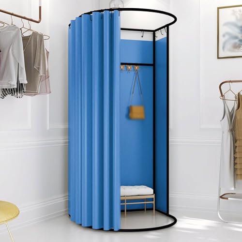 ROSEEONNE umkleidekabine mobil Mobile Umkleidekabine, abnehmbare tragbare Ankleidekabine, Sichtschutz, Umkleidekabine Compatible with das Home-Office-Einkaufszentrum umkleidekabine(Blue A,100 * 95cm) von ROSEEONNE
