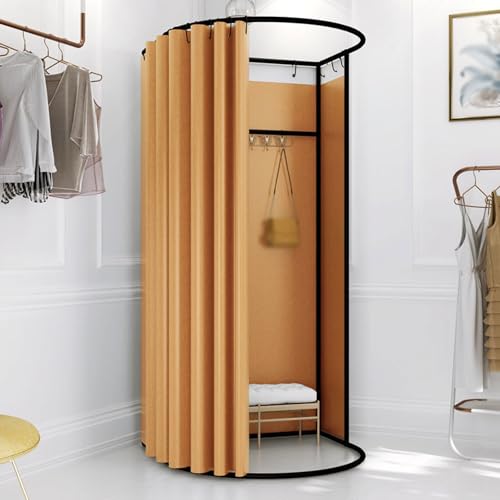ROSEEONNE umkleidekabine mobil Mobile Umkleidekabine, abnehmbare tragbare Ankleidekabine, Sichtschutz, Umkleidekabine Compatible with das Home-Office-Einkaufszentrum umkleidekabine(Gold,85 * 80cm) von ROSEEONNE