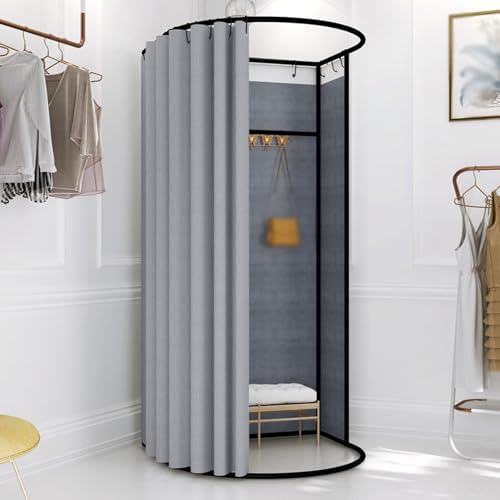 ROSEEONNE umkleidekabine mobil Mobile Umkleidekabine, abnehmbare tragbare Ankleidekabine, Sichtschutz, Umkleidekabine Compatible with das Home-Office-Einkaufszentrum umkleidekabine(Grey,100 * 95cm) von ROSEEONNE