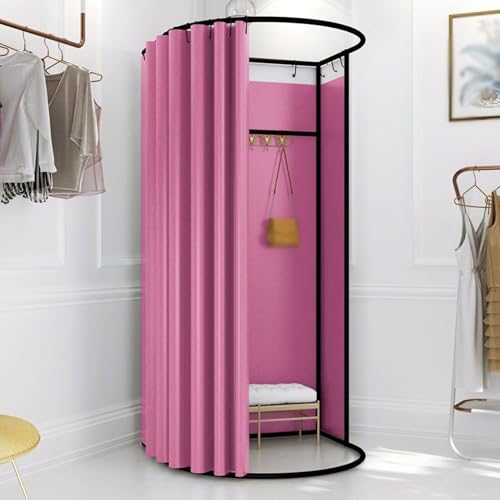 ROSEEONNE umkleidekabine mobil Mobile Umkleidekabine, abnehmbare tragbare Ankleidekabine, Sichtschutz, Umkleidekabine Compatible with das Home-Office-Einkaufszentrum umkleidekabine(Rose,100 * 95cm) von ROSEEONNE