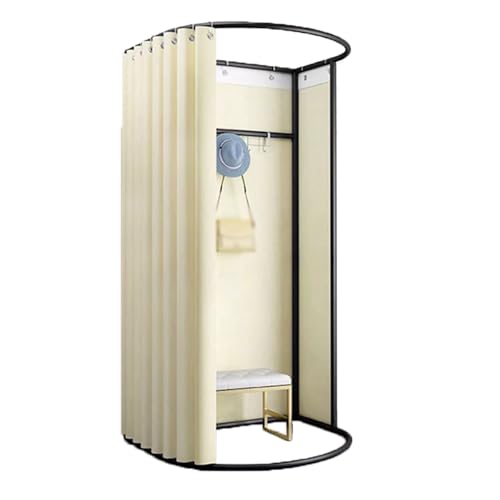 ROSEEONNE umkleidekabine mobil Mobile Umkleidekabine Compatible with Einkaufszentren Mobile temporäre Bekleidungsgeschäfte Büros umkleidekabine(Beige,0.85 * 0.8 * 2m) von ROSEEONNE