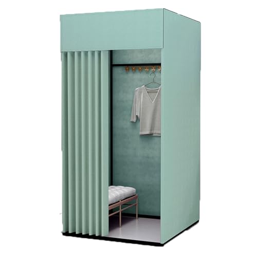 ROSEEONNE umkleidekabine mobil Shopping Mobile Umkleidekabine Tragbarer Boden-Umkleideraum Bekleidungsgeschäft Umkleidekabine Einfach zu montieren Sichtschutz umkleidekabine(Cyan,L) von ROSEEONNE