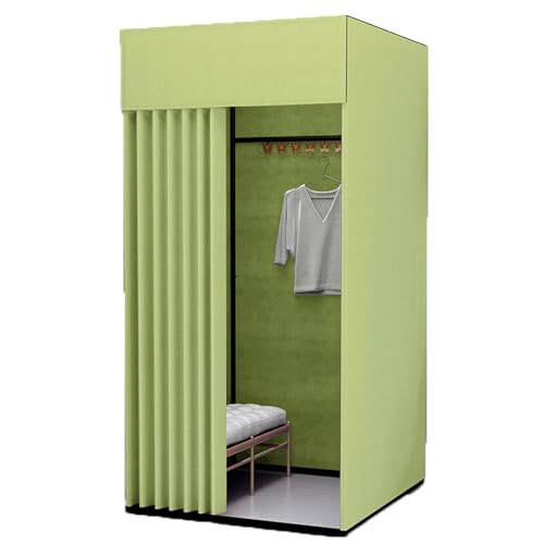 ROSEEONNE umkleidekabine mobil Shopping Mobile Umkleidekabine Tragbarer Boden-Umkleideraum Bekleidungsgeschäft Umkleidekabine Einfach zu montieren Sichtschutz umkleidekabine(Fruit Green,M) von ROSEEONNE